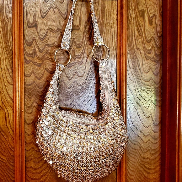 Gold Hammock Style Shoulder Bag - Picture 1 of 4
